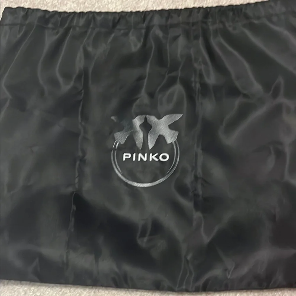 Pinko Quilted Chevron Brown and Gold Shoulder Bag - Picture 6 of 6